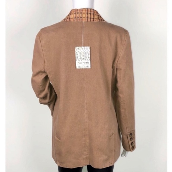 We the Free xFree People Otter 2 Button Double Breasted Reid Smoking Jacket ZsXS - Picture 5 of 13